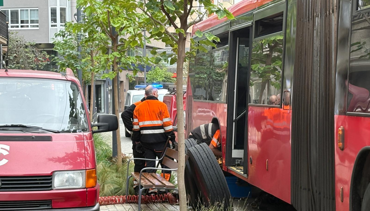 Autobús averiado en San Andrés
