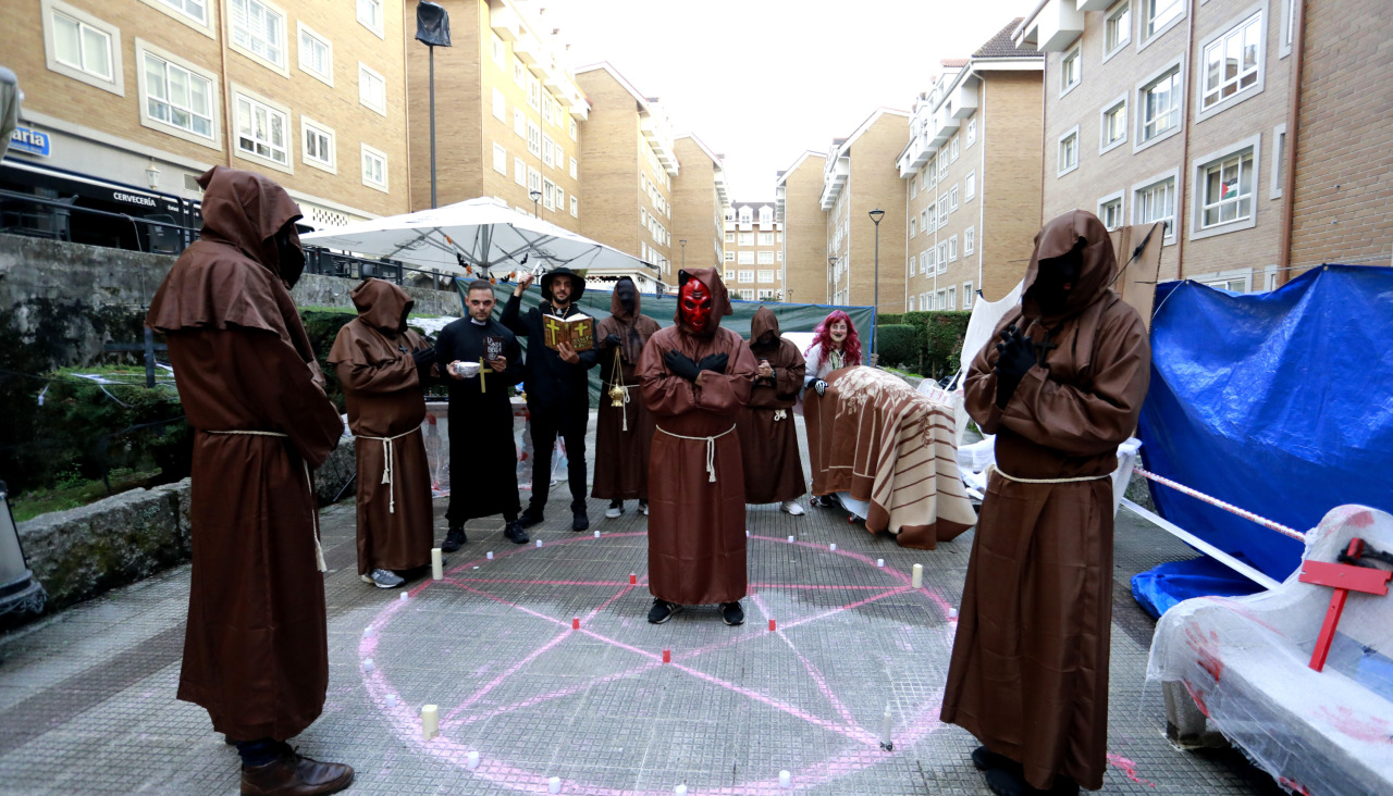 Asustadores en uno de los escenarios