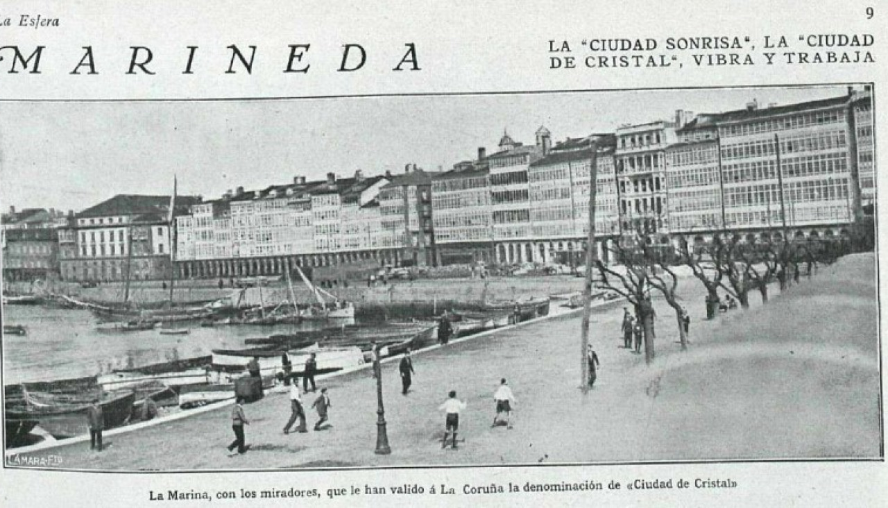 'La Esfera' de 1929, con la referencia a 'Marineda' y la 'ciudad de cristal'