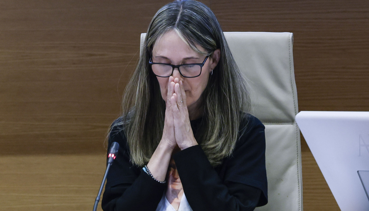María Amparo Puchades, este jueves, durante su comparecencia en la comisión de la dana en el Congreso