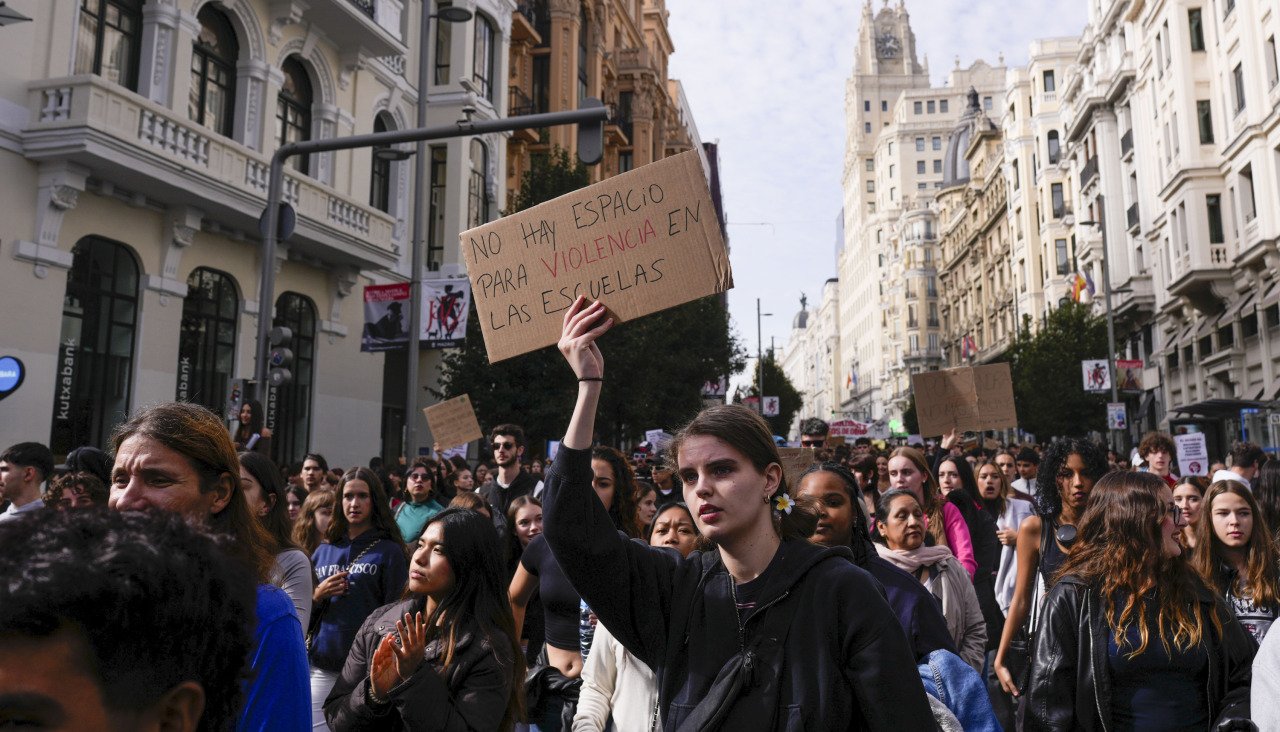 Protesta contra el acoso escolar el pasado 28 de octubre en Madrid
