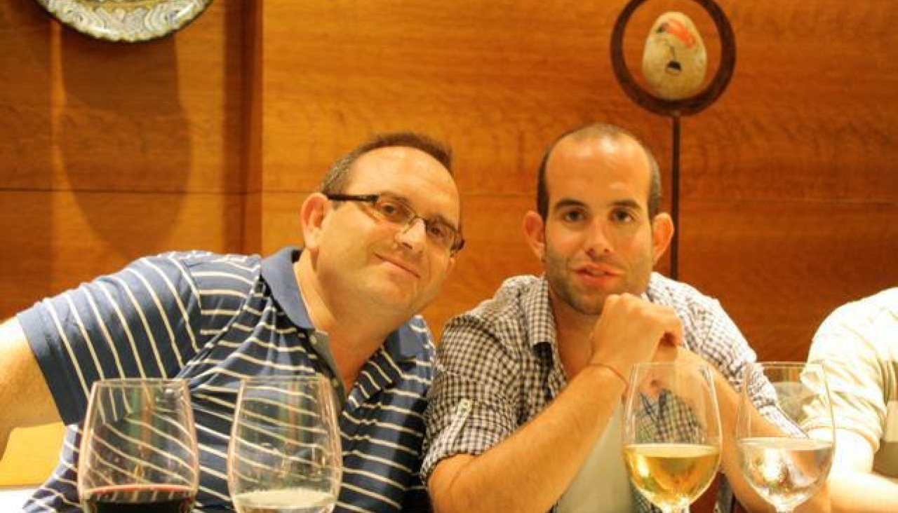 Antonio López junto a su hijo Pablo