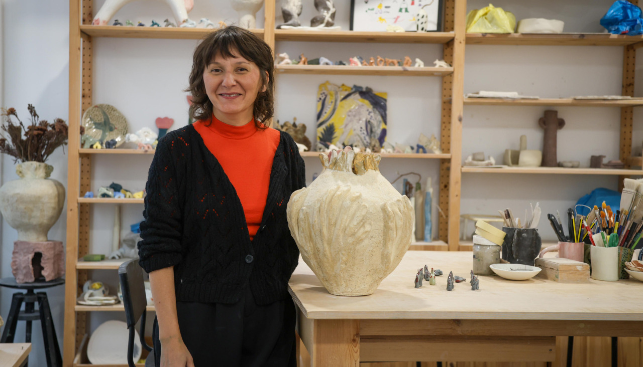 Giovanna Lopalco, en su taller