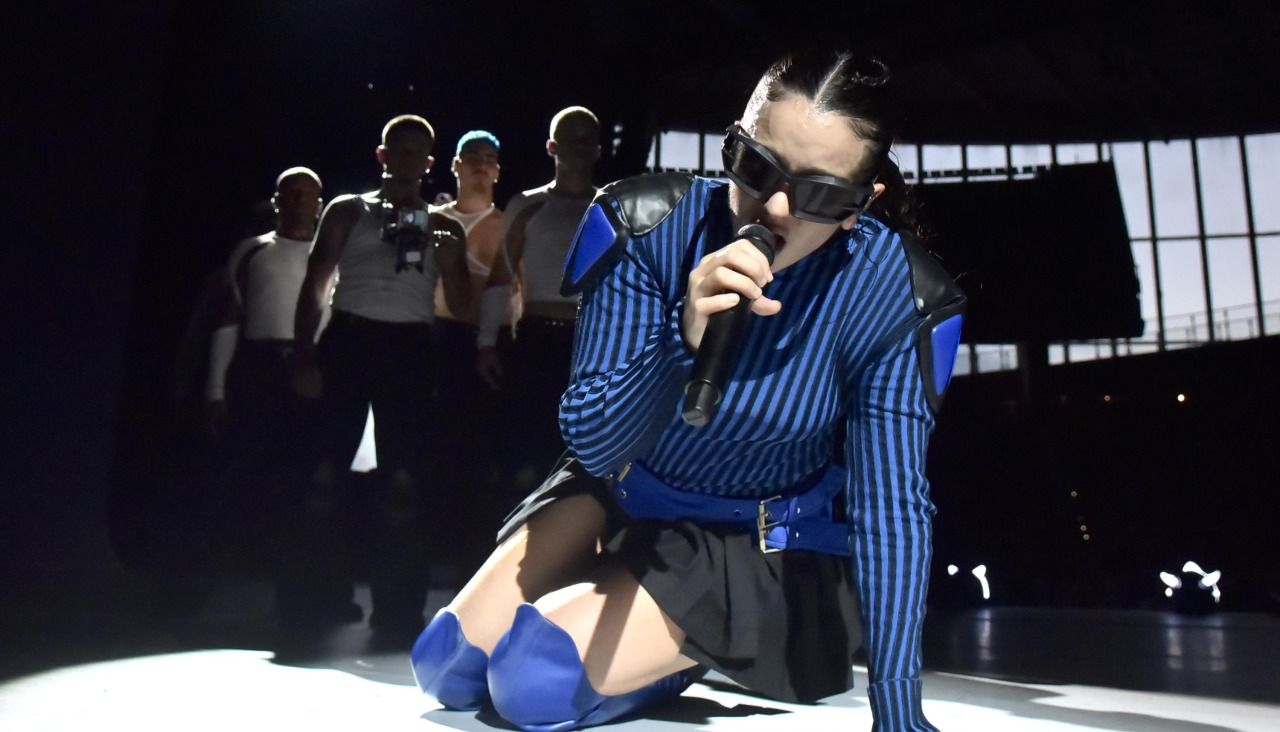Rosalía, en un momento del concierto que ofreció en el Coliseum en 2022