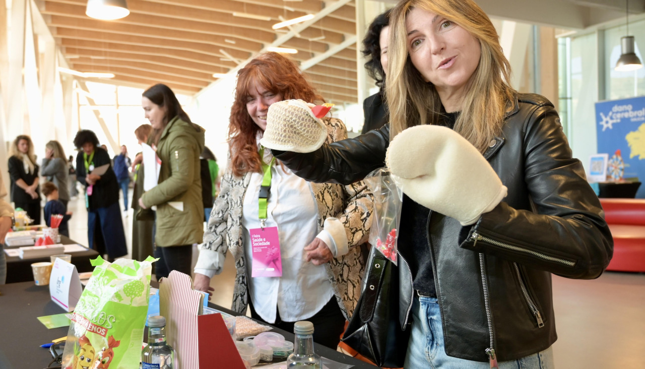 La concejala de Bienestar Social, esta mañana, en la Feira Saúde e Sociedade del Ágora