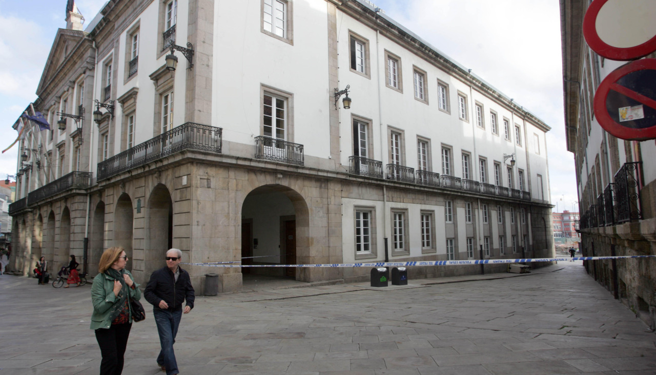 El teatro Rosalía, durante el temporal de 2014