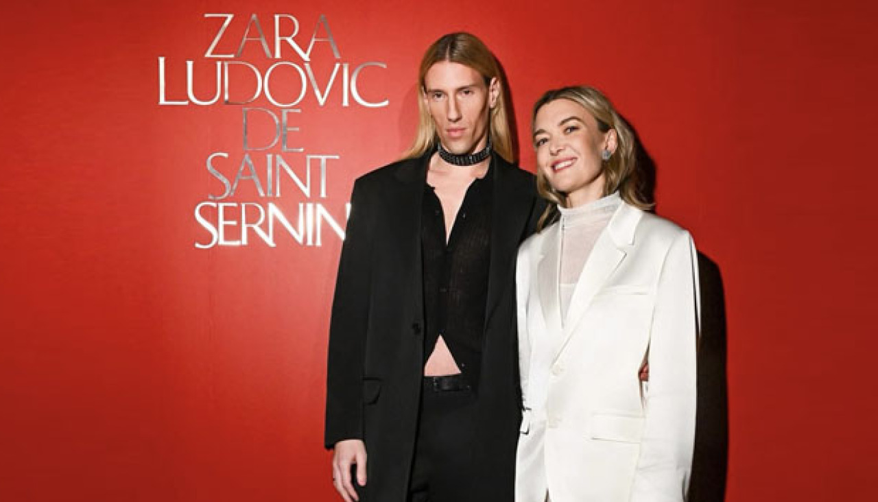 El diseñador Ludovic de Saint Sernin con Marta Ortega