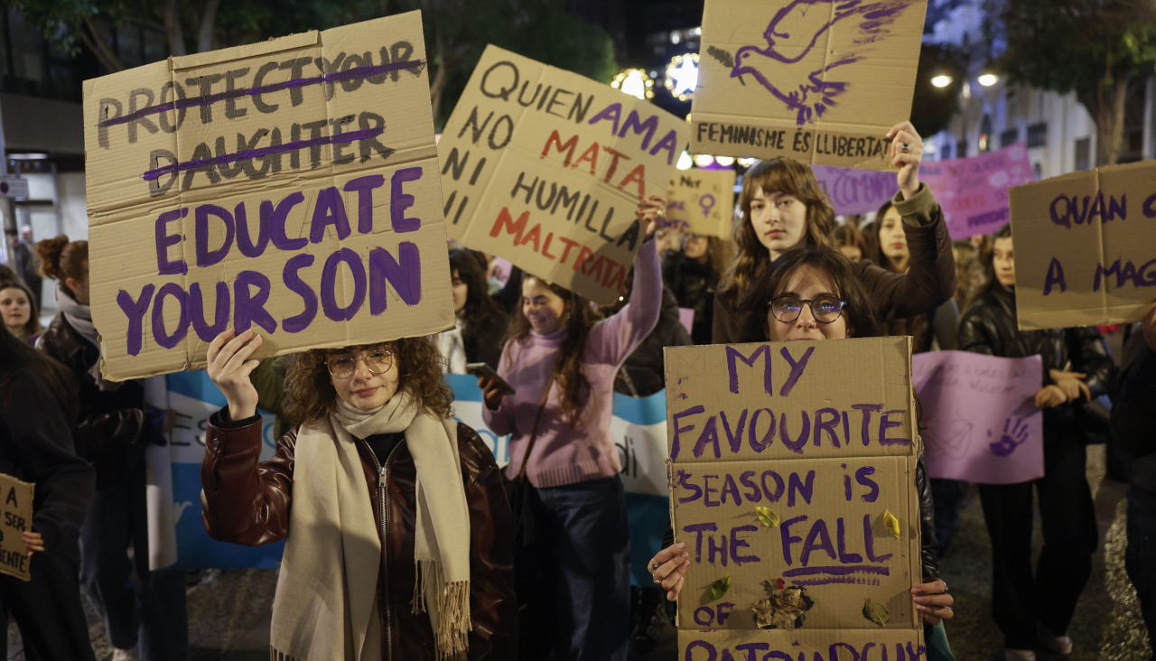 Protesta contra la violencia machista el pasado 25-N