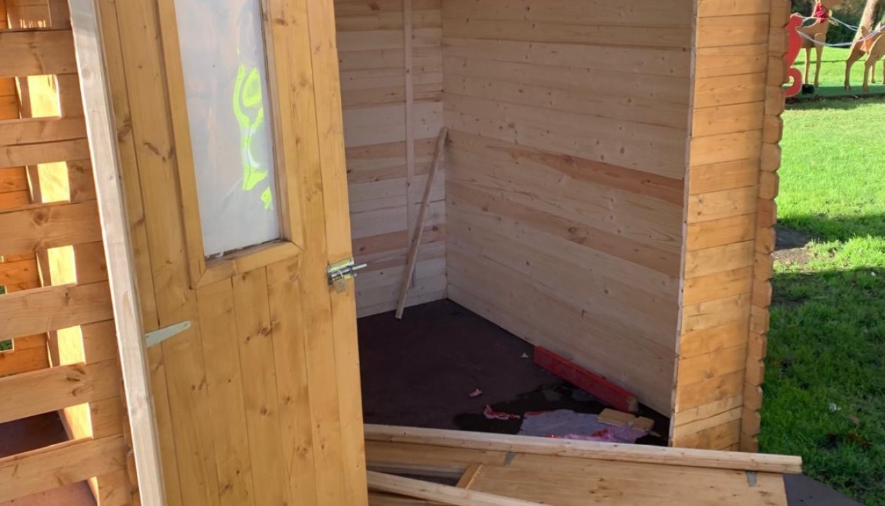 Caseta del Mercado de Nadal vandalizada