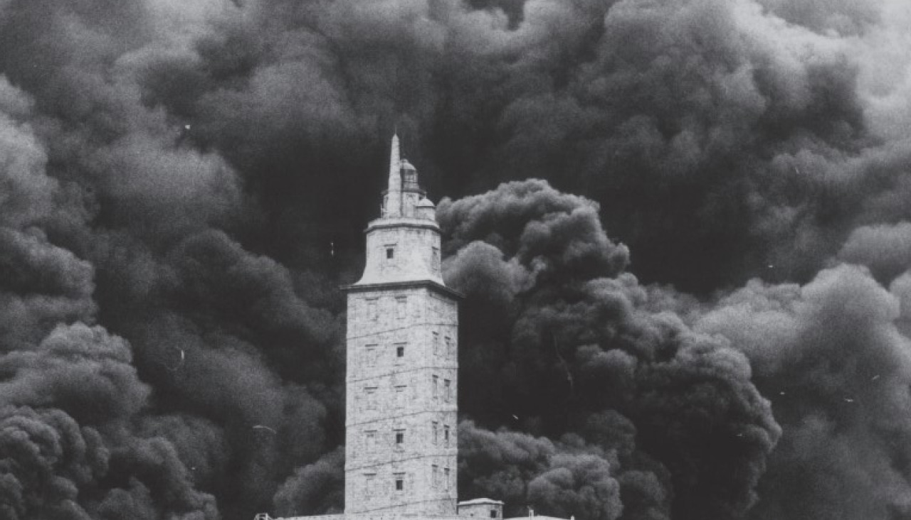 Imagen tomada por el fotógrafo de El Ideal Gallego Manuel Gago el 3 de diciembre de 1992