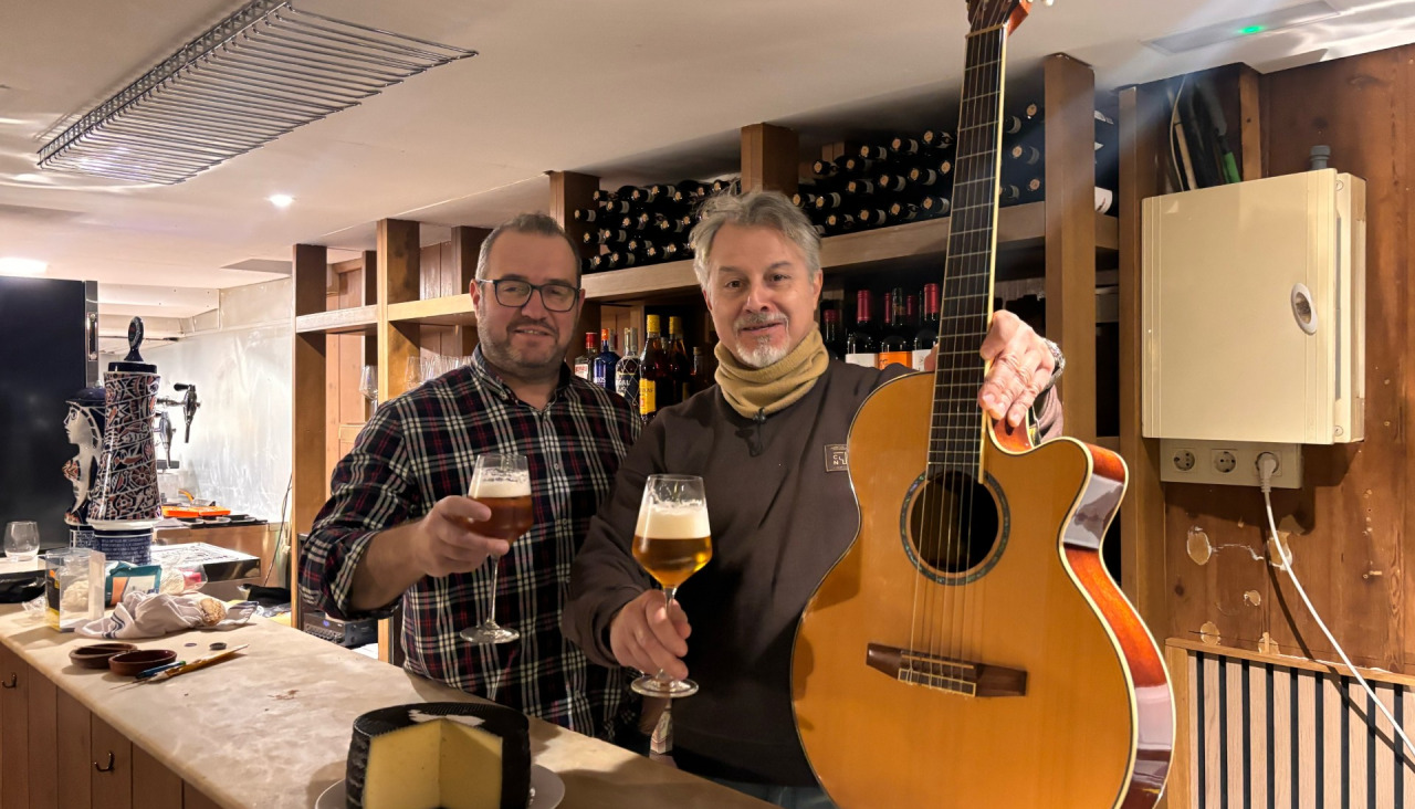 David Lamas y Jose Faiado, ayer durante las pruebas previas a la apertura