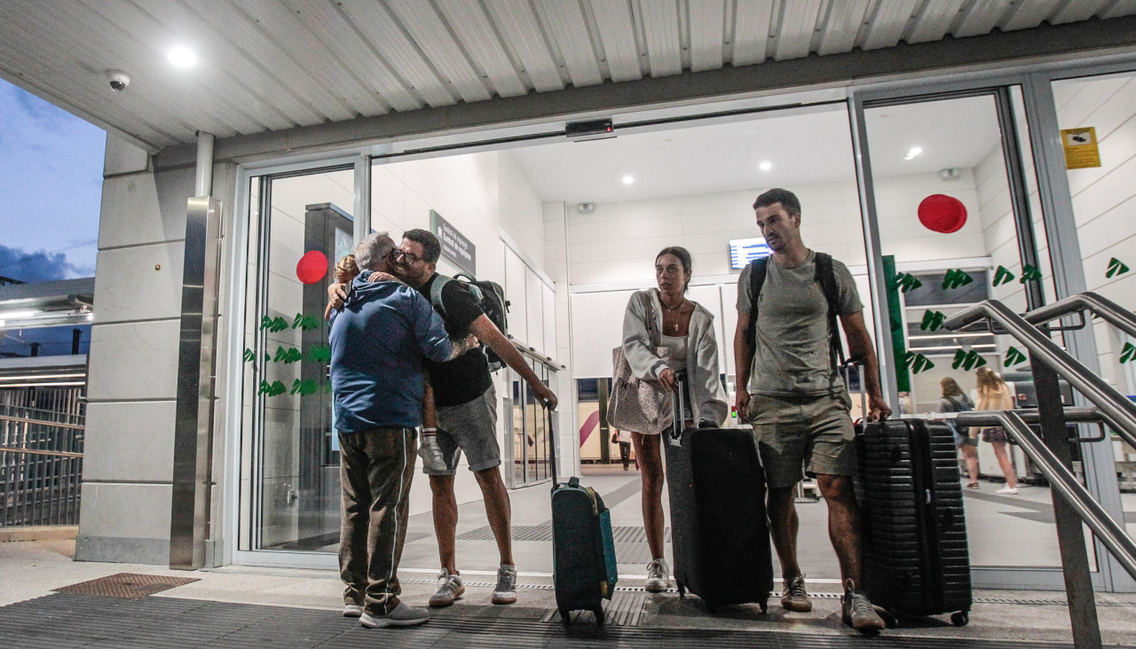 Viajeros, a su llegada a A Coruña