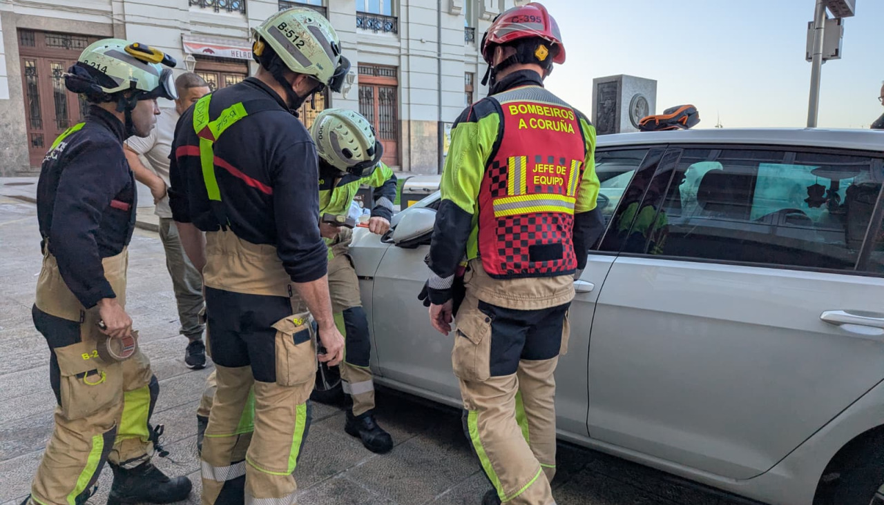 Bomberos intervienen en el rescate del bebé