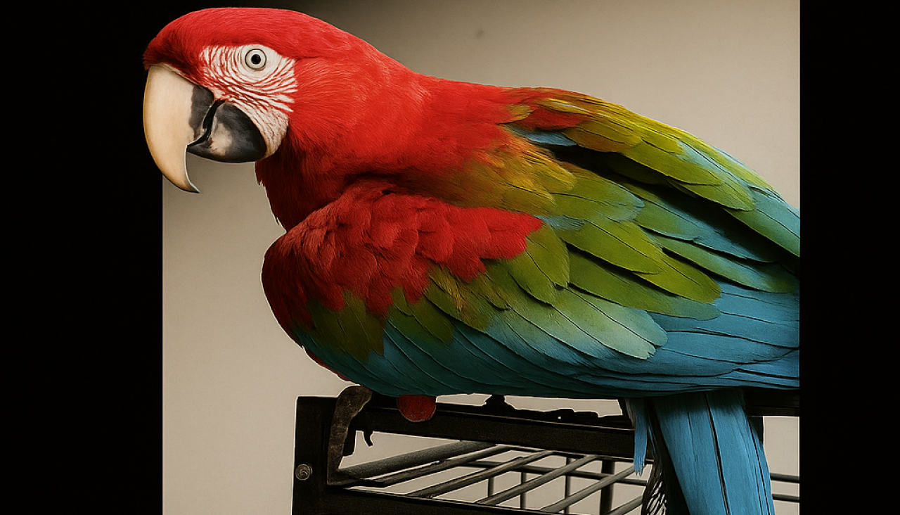 Guacamayo perdido en Carral