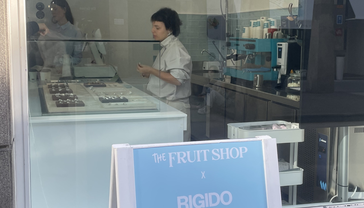 Exterior de The Fruit Shop durante la pop-up