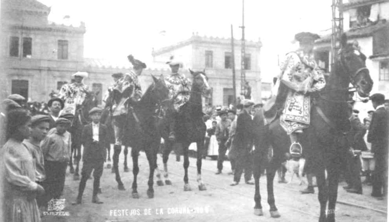 Desfile de las Fiestas de A Coruña en 1909