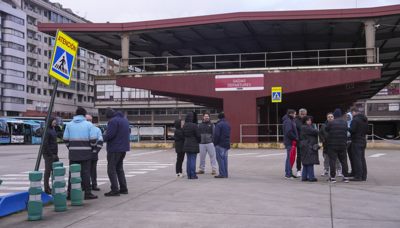 Huelga de autobuses en A Coruña el 13 de enero