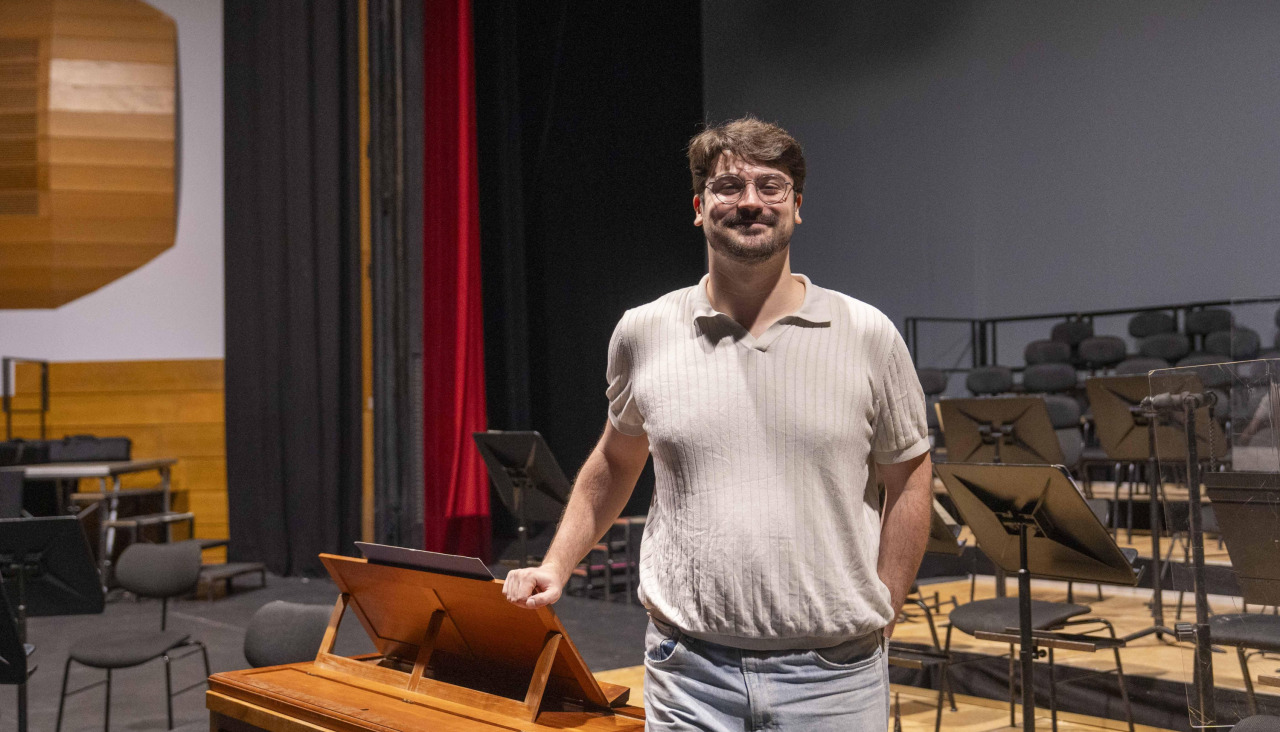 Lucas López, en el escenario del Palacio de la Ópera