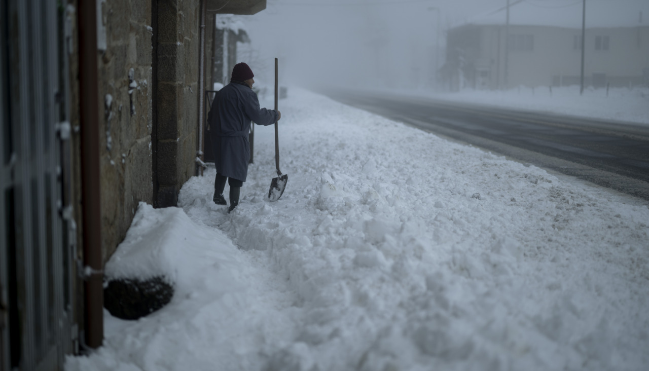 Nieve en el municipio ourensano de Maceda
