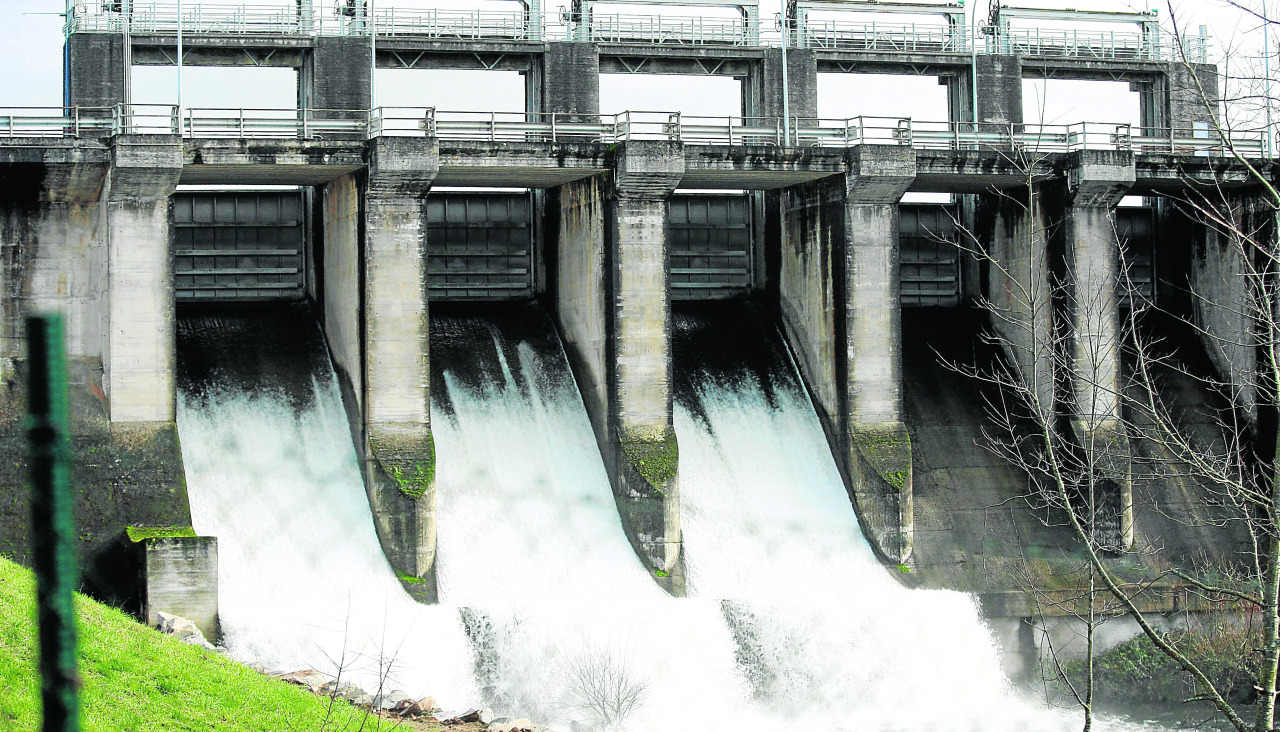 La presa de Cecebre, en un momento de máxima capacidad