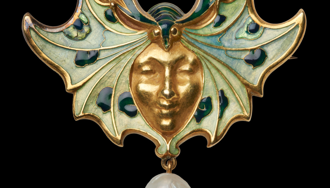  Broche Máscara y plumas de pavo real