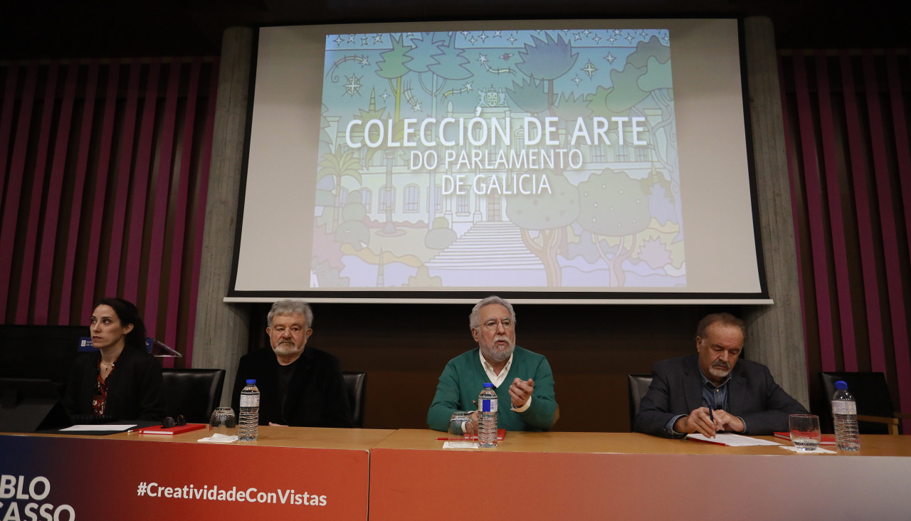 Felipe Senén, Miguel Santalices y Quintana Martelo, en la EASD Pablo Picasso