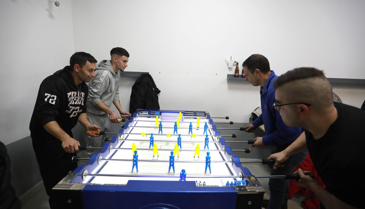 Uno de los partidos de la Liga 981 disputado el pasado fin de semana en un club de futbolín