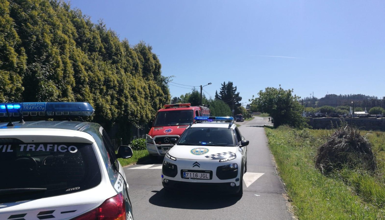 Guardia Civil, Bomberos de Betanzos y Policía Local y Protección Civil de Bergondo actuaron