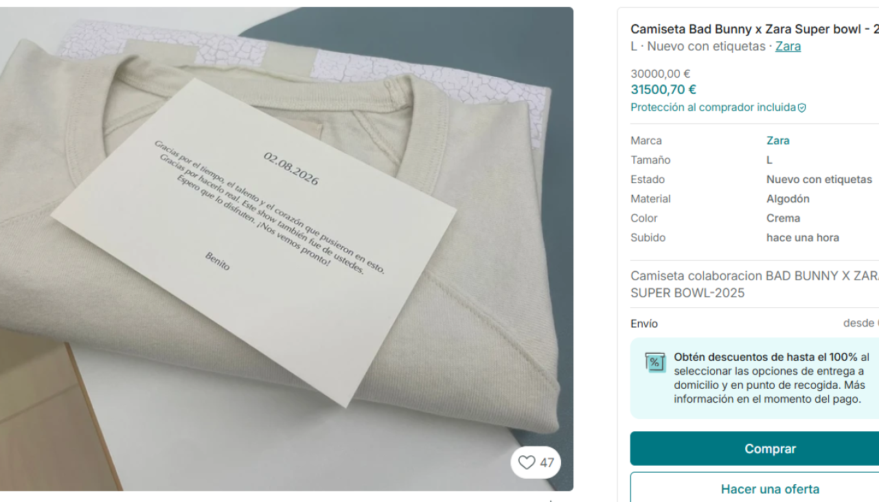 La camiseta Bad Bunny en Vinted
