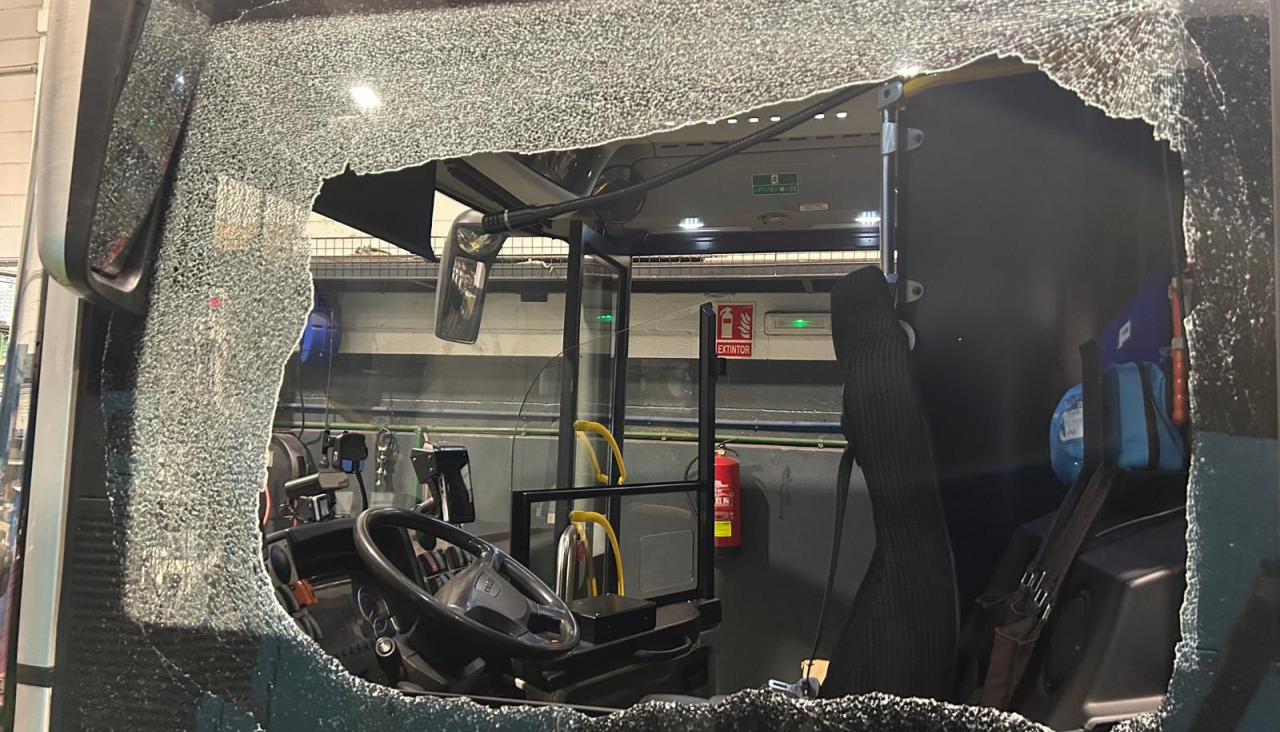 Luna dañada por un balín