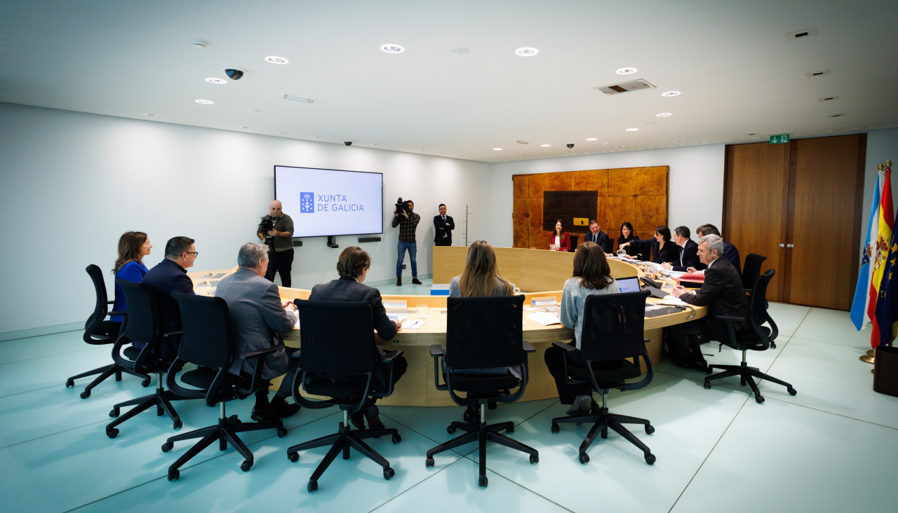 Un momento de la reunión del Consello da Xunta del 16 de febrero