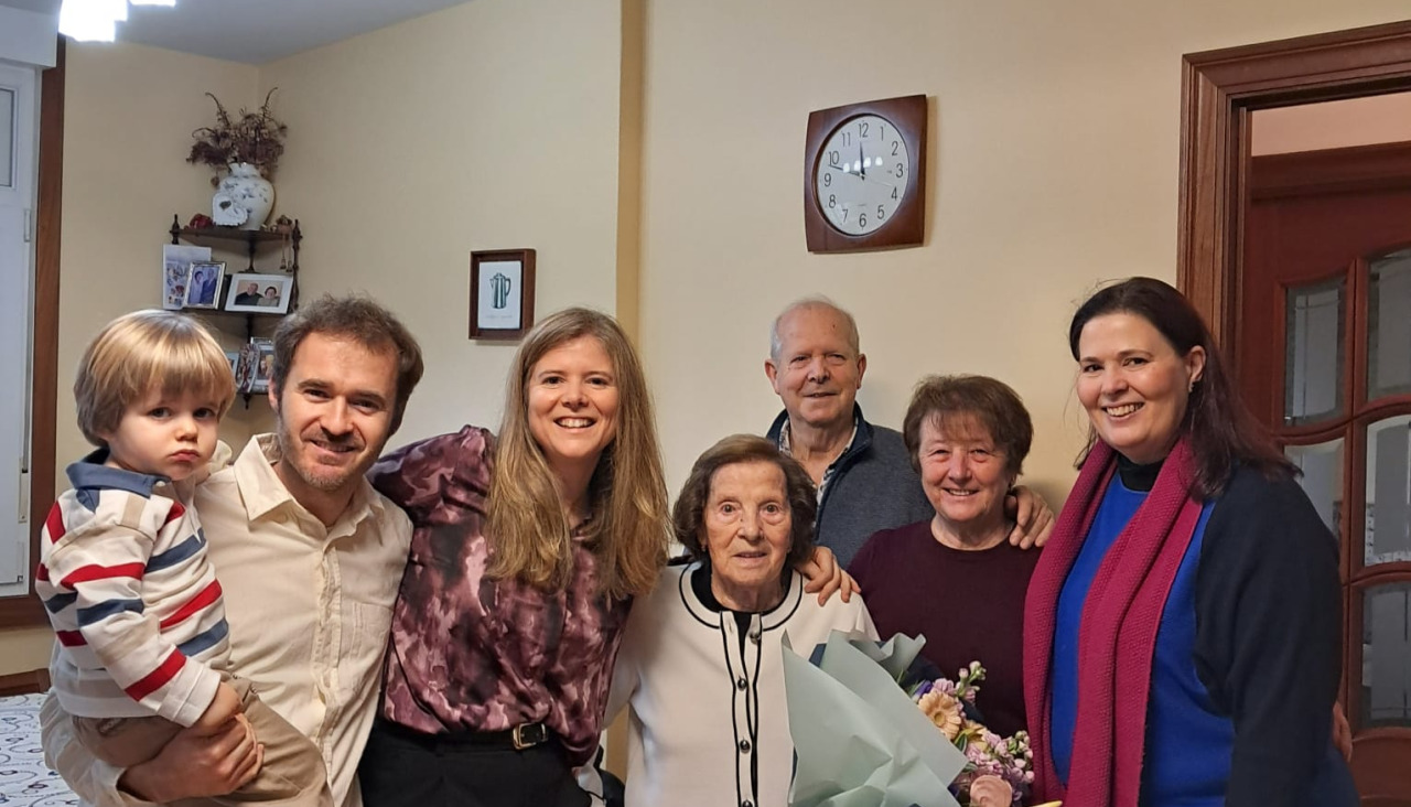 Erundina, una de las centenarias de Bergondo