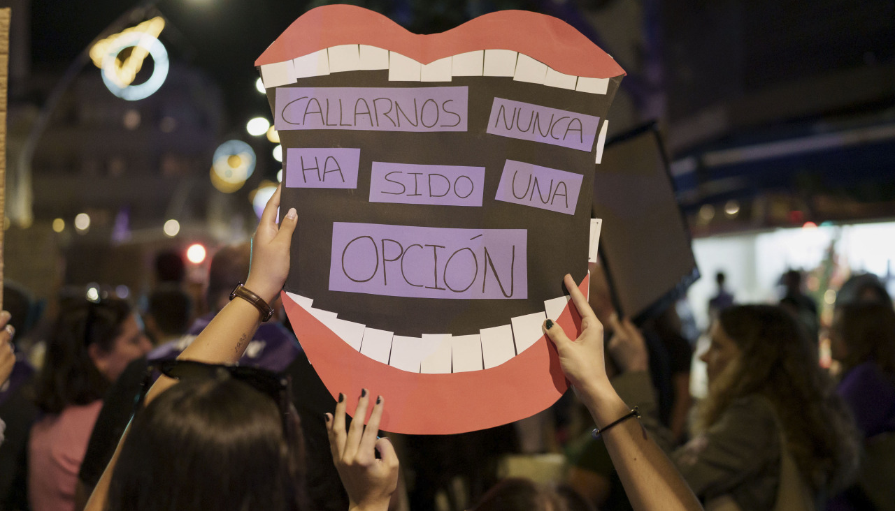 Protesta contra la violencia de género el pasado 25 de noviembre en Santa Cruz de Tenerife