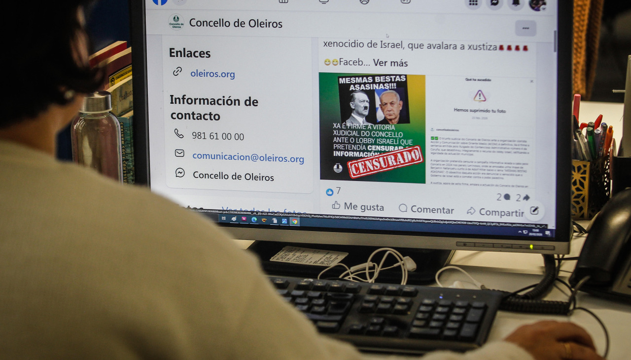 Una de las campañas del Ayuntamiento de Oleiros contra Netanyahu