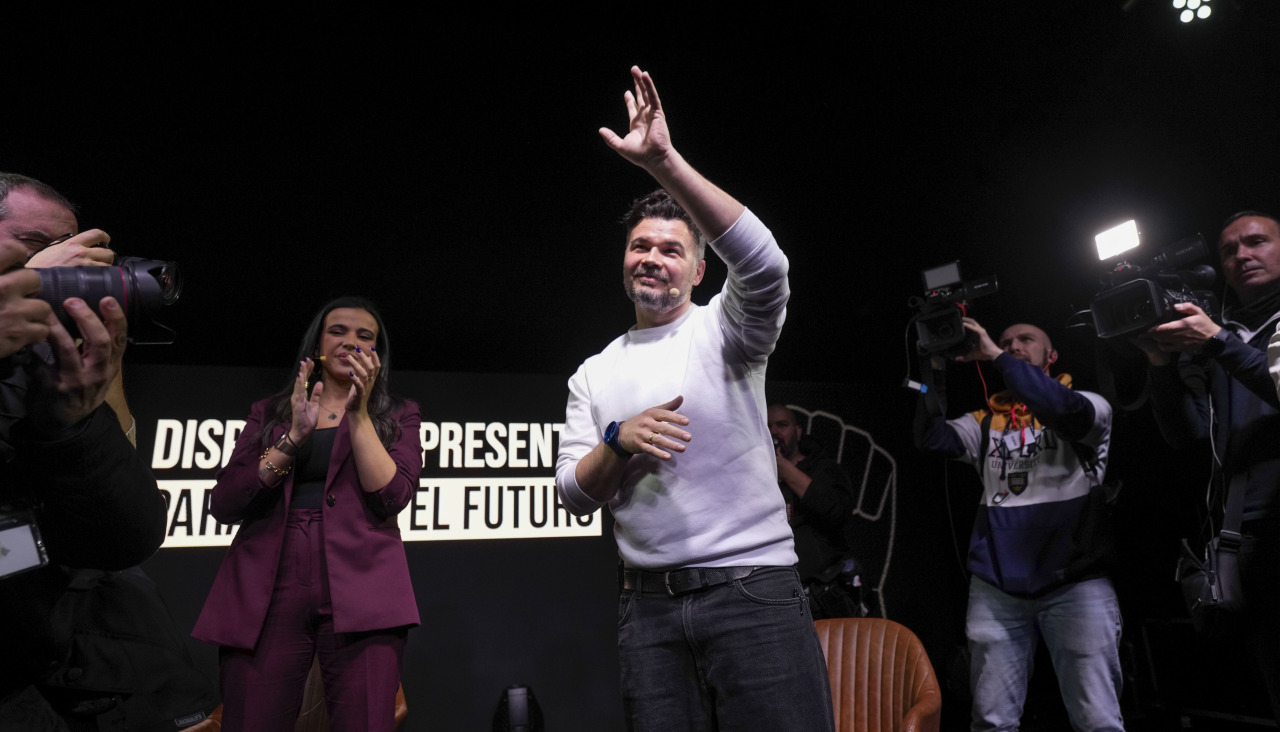 Rufián, durante un acto previo a la presentación de su proyecto