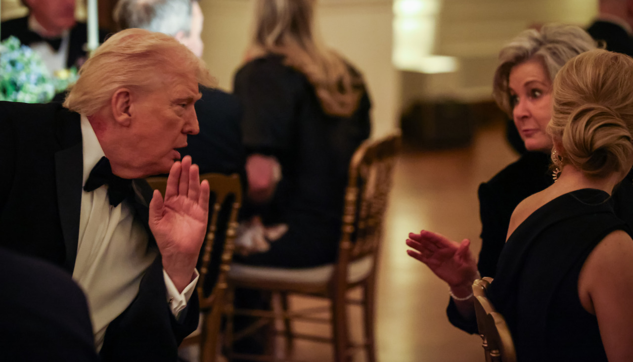 Trump, durante la cena de gala de este sábado