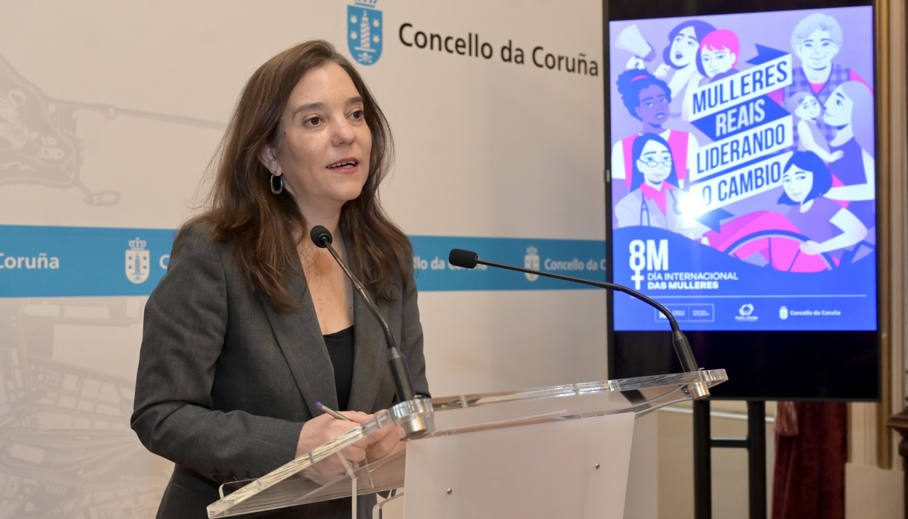 Ines Rey, durante la presentación del programa del 8M de 2026