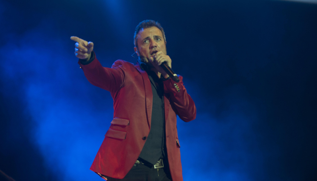 Carlos Tarque, durante un concierto de M-Clan en A Coruña