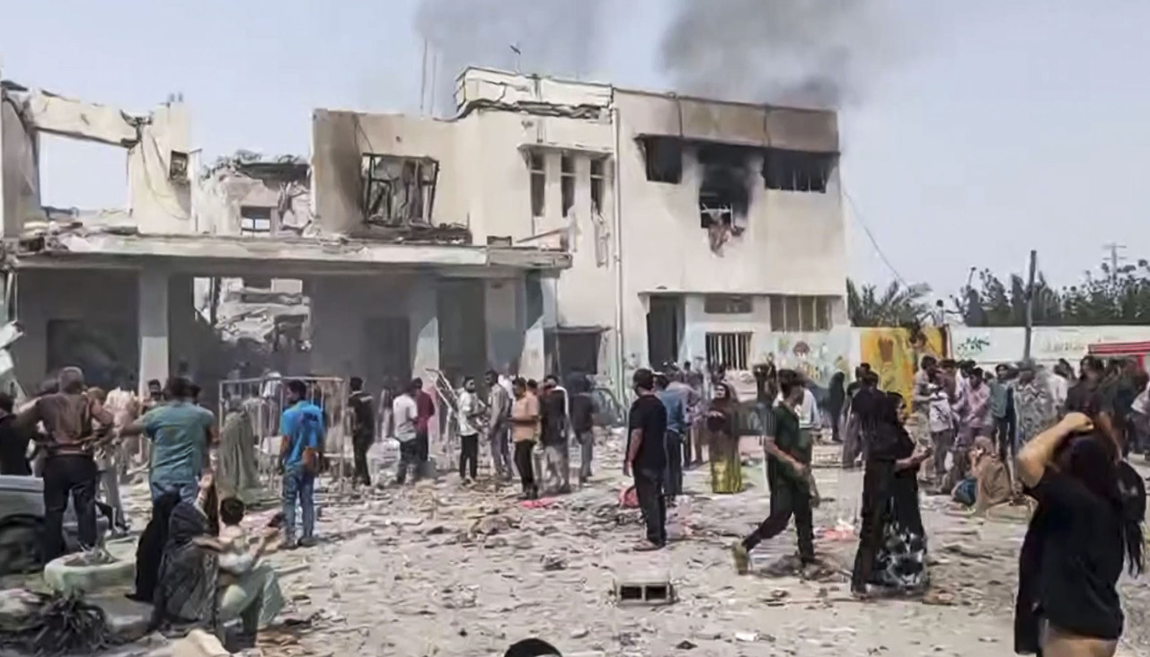 Captura del video de los momentos posteriores al bombardeo en la ciudad de Minab (Irán)