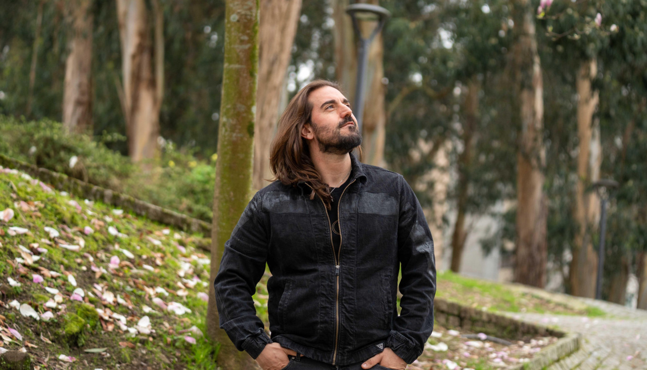 Andrés Suárez, en el parque de Santa Margarita de A Coruña