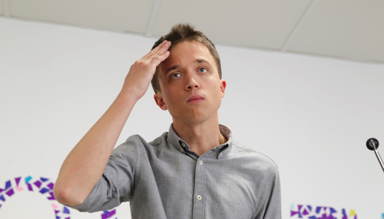 Íñigo Errejón, durante un acto de Podemos en 2018