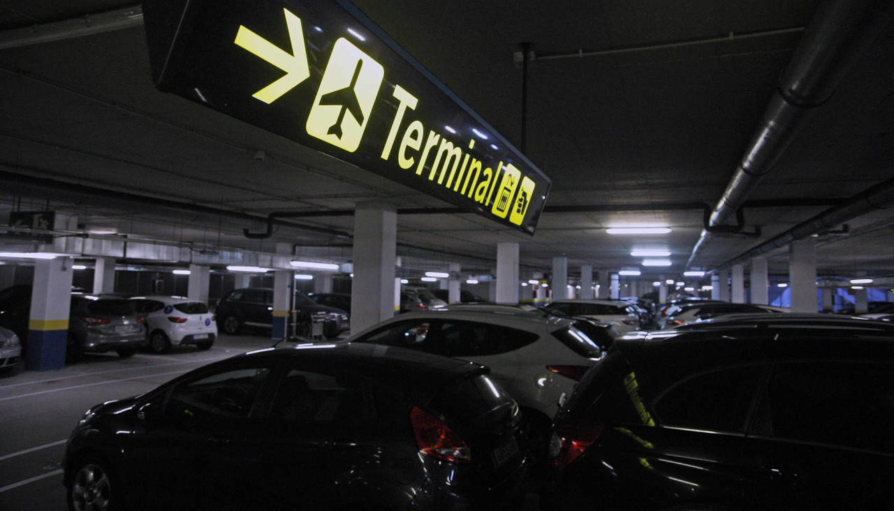 Interior del parking de Alvedro, en una imagen de 2019
