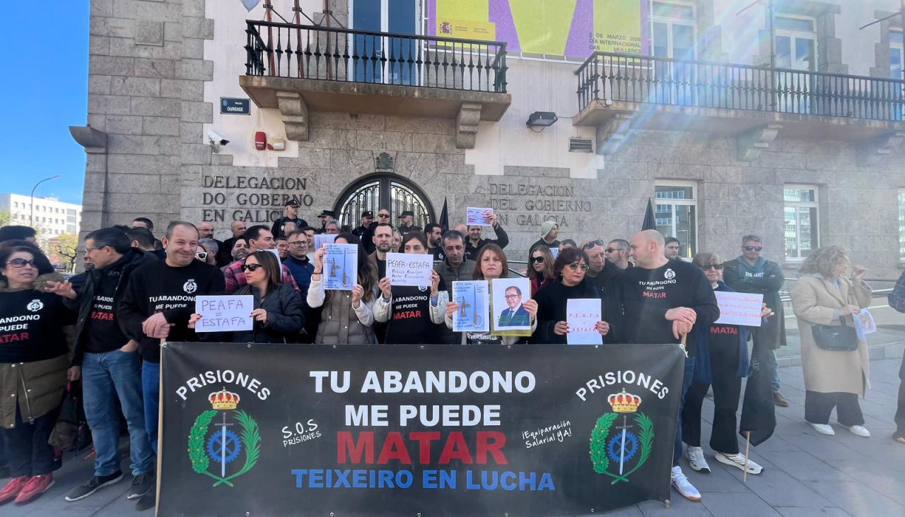 Protesta funcionarios de prisiones gallegas