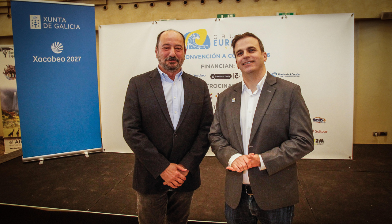 Xosé merelles, director de Turismo de Galicia, en su visita a las  jornadas de Turismo Europa en el Hotel Finisterre