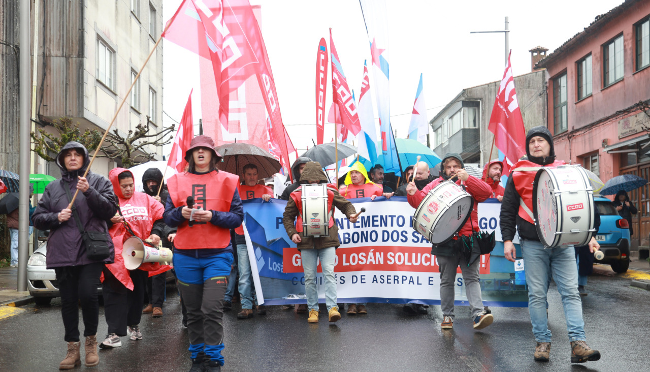 Protesta de los trabajadores del Grupo Losán