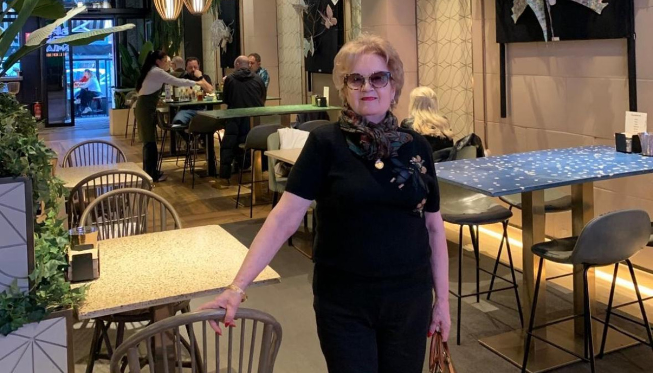 Maruja Barallobre, dueña de la Taberna de A Penela, en el Samaná