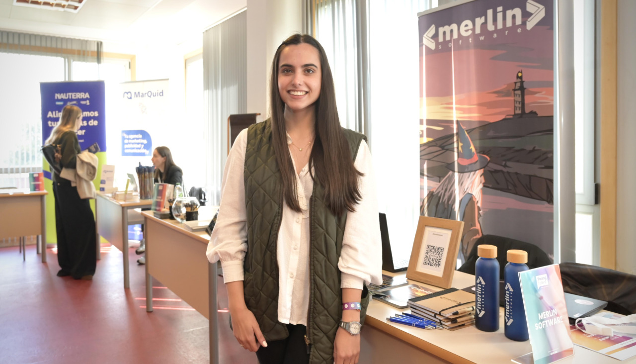 Claudia Vázquez, en el stand de su empresa
