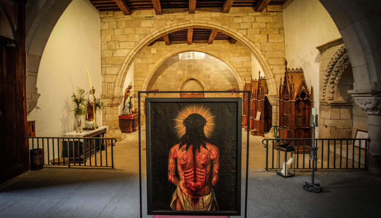 Quintana. Cuadro de Ecce Homo expuesto en la Iglesia de San Francisco de Betanzos