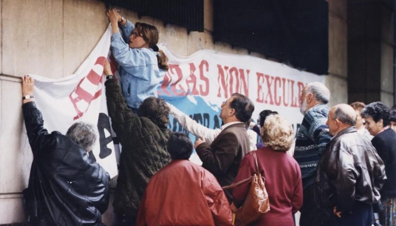 Una de las protestas de Érguete en los años 80