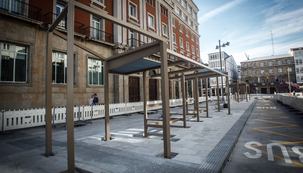Nuevas marquesinas para la futura parada del autobús interurbano de A Coruña